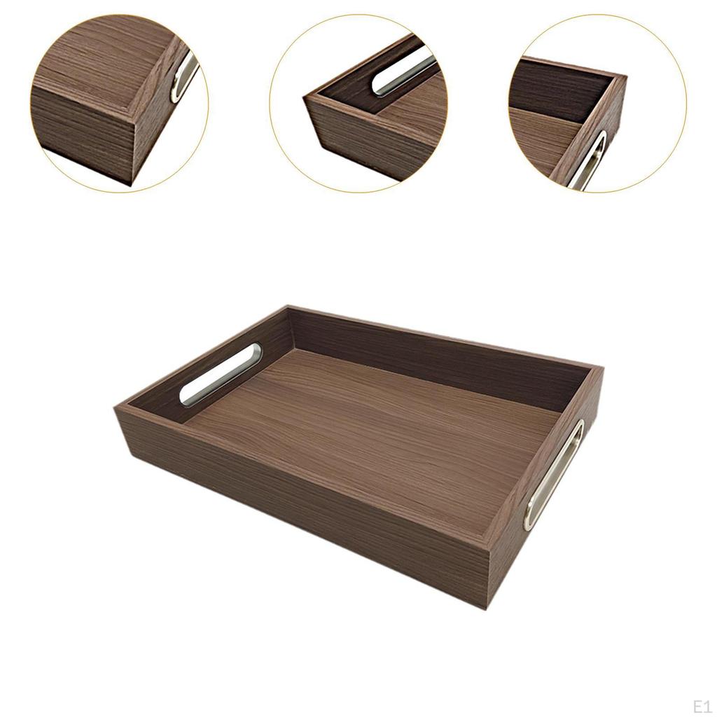 Serviertablett mit Griffen Schminktisch Bett Rutschfest Dekorativ Snackplatte Speiseteller für Parfüm