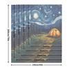 Soft Fleece Blanket With Starry Sky Print Camping Sofa Napping Air Conditioning Use Customizable Design