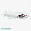 Navaris Capsule Holder Drawer Storage Coffee Capsules Espresso Machine Storage Case Rack Drawer Storage Slim White - - 40.1x23.6x5.8cm