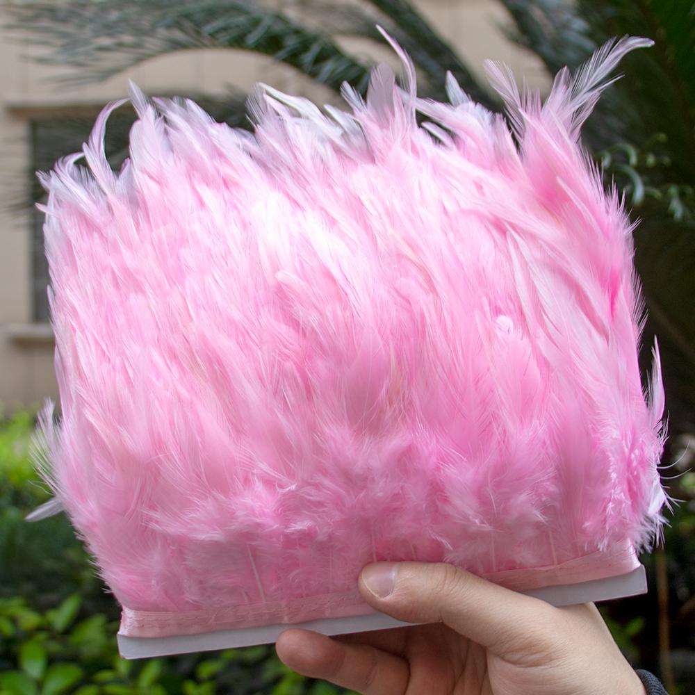 

1Meter Fluffy Pheasant Feathers Trim 10-15cm for Wedding Party Dress Decoration Rooster Feather Ribbon Sewing Crafts Accessories 1meter