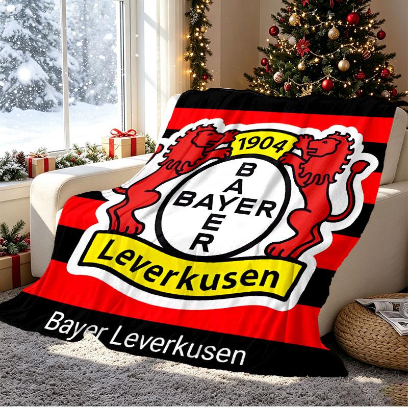 Bayer 04 Leverkusen Pattern Blanket for Home Decoration, Bed, Sofa, Car Travel, Camping, Suitable for All Seasons, Birthday Christmas Gift