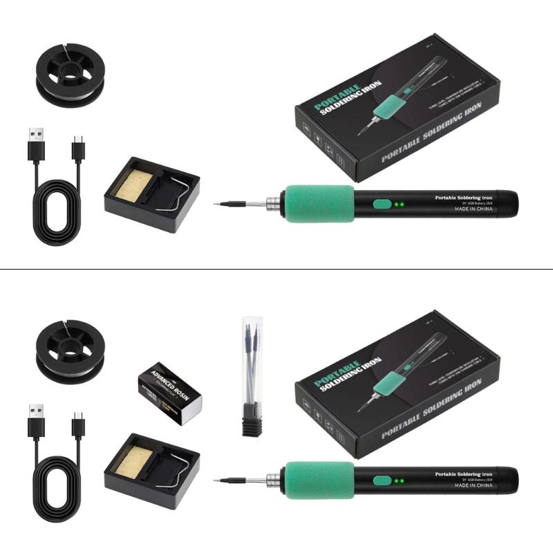 Handy 600mAh Small Cordless USB Recharegeable Soldering Iron with Intelligent Heating for DIY Enthusiasts Welding Tool