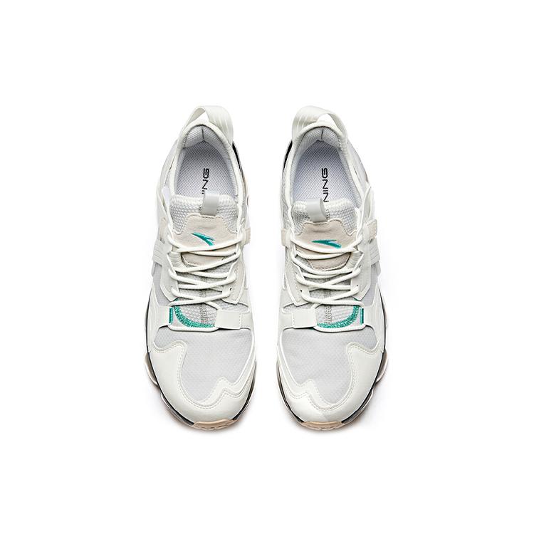 New Anta Cushioning Abrasion Resistant Coverage Support Rebound Low Top Running Shoes Men's White Gray 912035556-13