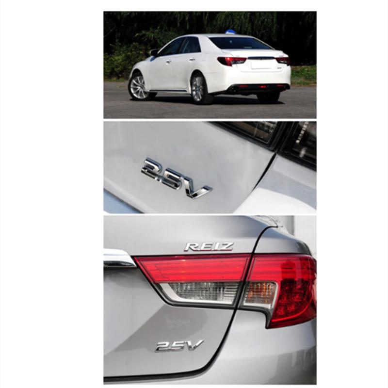 zcawt5 2.5V V6 V8 VX VXR TXL VXL Emblem for Toyota Reiz Land Cruiser Prado Rav4 Tundra Trunk Lid Sticker Displacement Auto Accessories