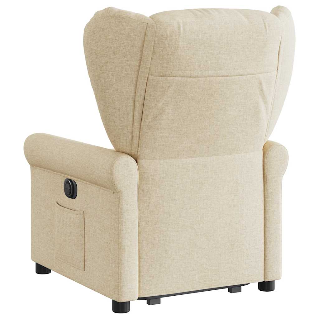 Recliner with Rising Function Cream Fabric