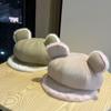 New autumn and winter cute cat-ear brown newsboy cap for women, versatile and face-slimming, trendy beret