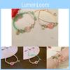 Geometric Pink Summer And Green Peace Knot Bracelet With Vintage Appeal