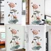 Lotus Flower Wall Sticker for Home and Classroom Use PVC Removable Suitable for Doors Glass Furniture Tiles and Walls