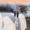DIY Beaded Keychain Making Kit Acrylic Bow Bear Heart Star Letter Flower Cartoon Rhombus and Flat Beads Key Chain Charm Supplies