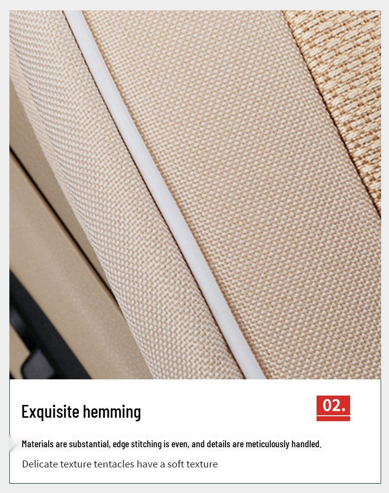 Universal Four-Season Backless Car Seat Cushion Set (3-Piece) for Driver and Passenger