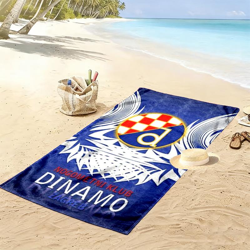 Dinamo Zagreb Print Strandtuch, Großes Weiches Schnelltrocknendes Handtuch für Strand Camping Schwimmen
