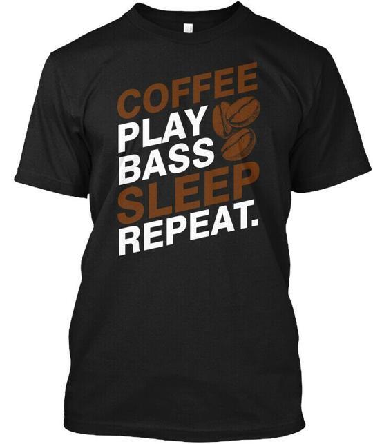Bassist Bass Guitar Coffee Lovers T-Shirt Made in the USA Size S to 5XL Unisex T-Shirt S