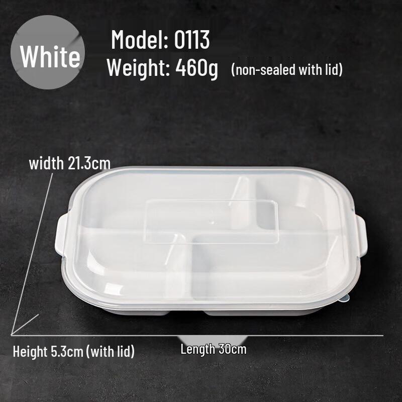 Melamine Four-Compartment Meal Plate with Lid