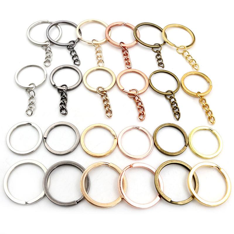 20 Pezzi 25-30mm Anello Portachiavi Portachiavi Dorato Argentato Chiusura Componenti Portachiavi Anello Diviso Anello Portachiavi Placcato Per Creazione di Gioielli