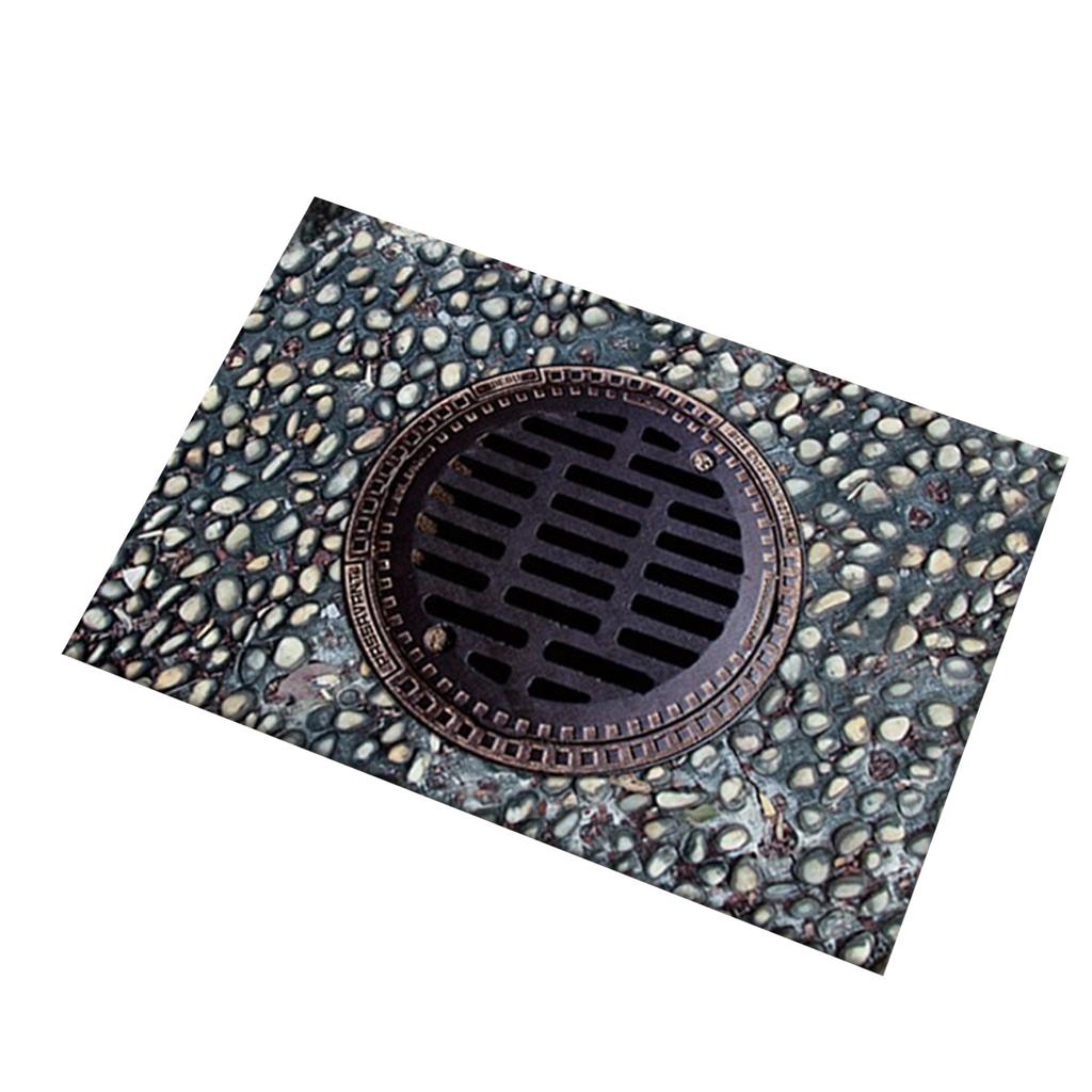Front Door Mat Indoor Outdoor Entrance, 3D Optical All-Weather Doormat, Optical Rug Ground Crack Rug 3D Rugs, Easy Clean Patio Porch