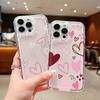 Love Heart Soft Phone Case for iPhone 16 15 14 17 Air Pro Max 16E 13 12 Mini 11 XS X XR 7 8 Plus  Clear Shockproof Cover