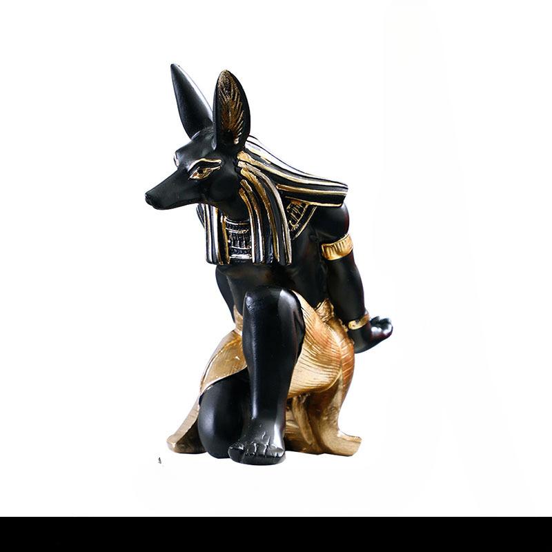

Креативная Легкая Роскошь Смола Подставка для Красного Вина Наклоненная Вниз Египетский Бог Собака Анубис Бог Кошка Украшение Декор Винного Шкафа