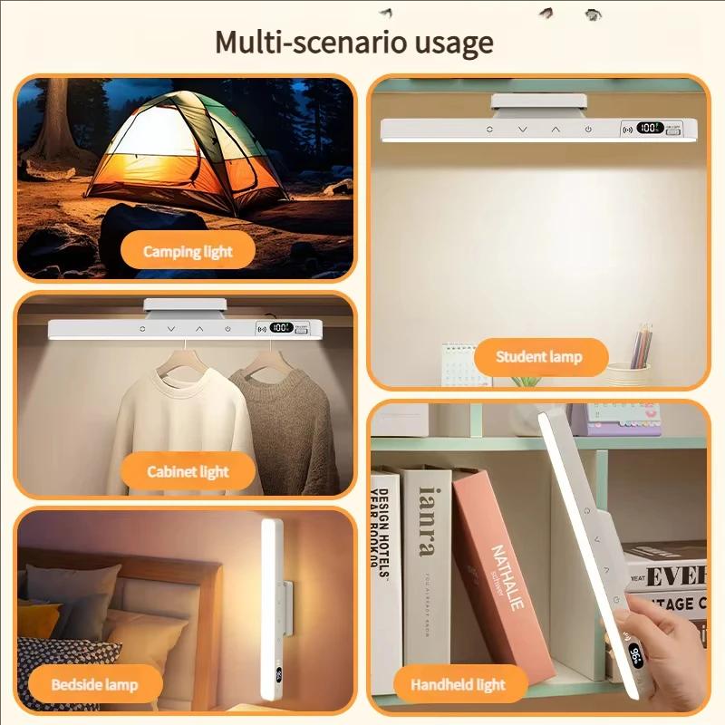 LED Touch Table Lamp Magnetic Desk Lamp Remote Control Timing for Reading Cabinet Mirror Bedside Rechargeable Night Lights