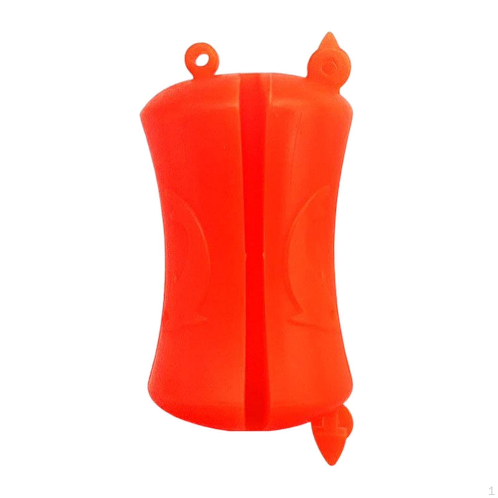 Fishing Rod Fixed Ball Clip Fasteners Flexible Silicone Pole for 2 Section красный