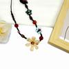 Chic Star Pendant Necklace Vintage Wooden Flower Necklace Personality   Gift