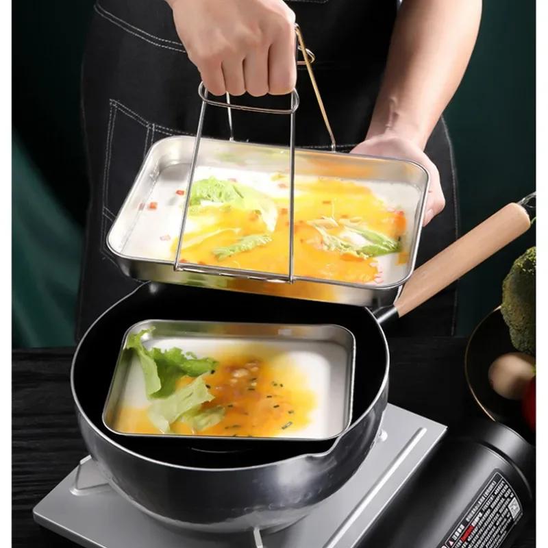 Teglia antiaderente rettangolare in acciaio inox per biscotti, teglia per cottura al vapore, teglia per salsicce, griglia per frutta, piatto per pesce, teglia da forno