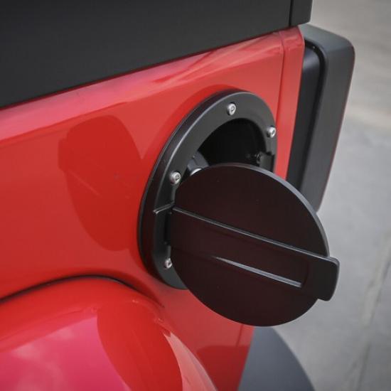 Black Fuel Filler Door Gas Tank Replace Cap Parts For Jeep Wrangler JK 2007-2018