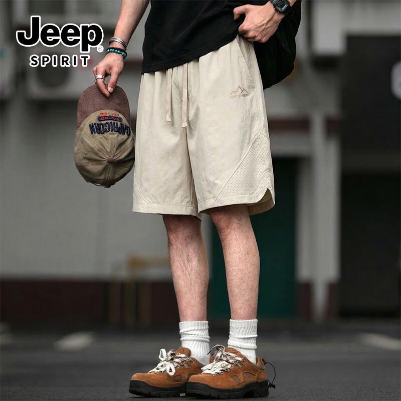 JEEP SPIRIT Men s Ice-Feel Casual Outdoor Shorts 2XL