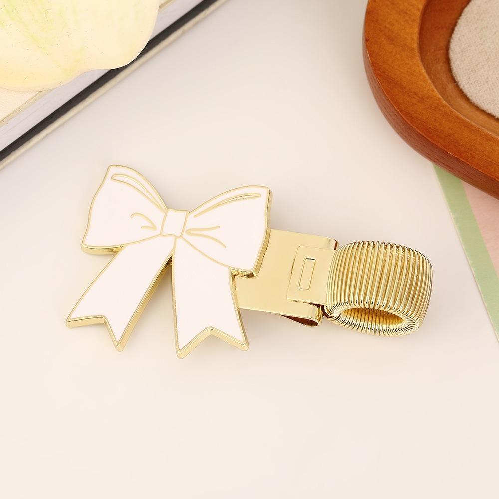 

Bowknot Pen Clip Retro Paper Fix Clips Cute Notebook Clip School белый