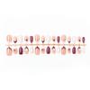 30-Piece Set: Trendy Polka Dot French Almond Wearable Ultra-Short Cute Manicure Stars.