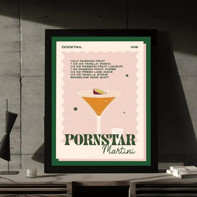 Bunte Cocktailgetränke Gute Poster Kraftpapier Drucke Vintage Wohnzimmer Café Bar Kunst Wanddekor Ästhetisches Gemälde Bild
