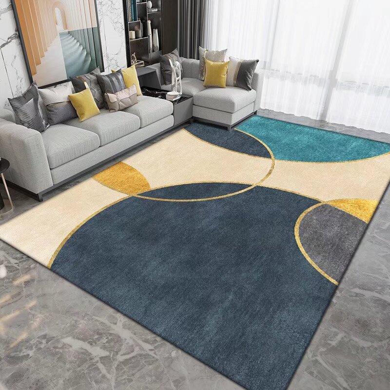 Nordic Geometry Living Room Carpet Modern Multi Color Sofa Coffee Table Rug Home Decor Bedroom Bedside Soft Floor Mats Non-Slip