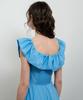 LETTRE DE LE TOILE Sunday Ruffle Detail Dress (Blue)