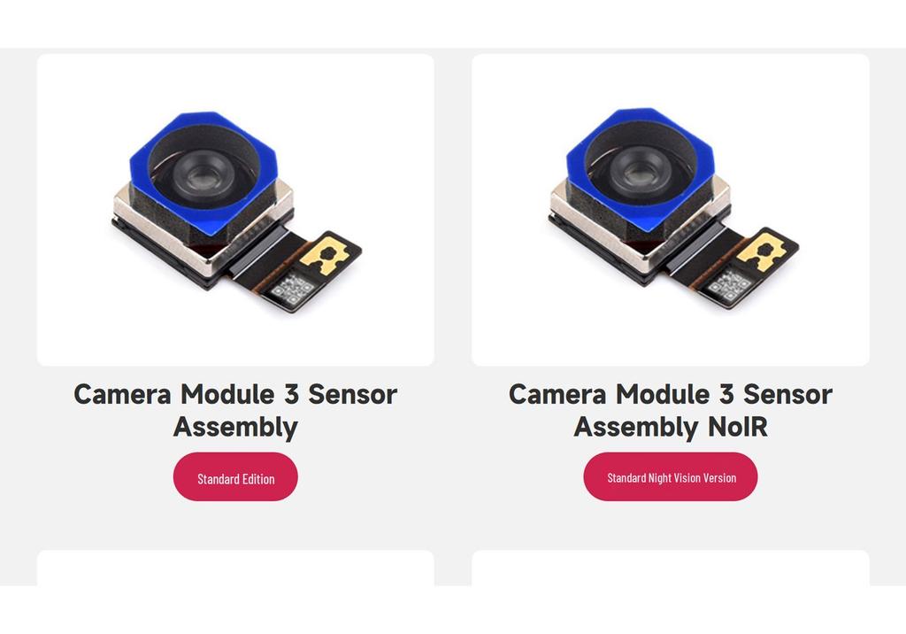 Raspberry Pi IMX708 Camera Module, 11.9MP, Autofocus, Selectable Field of View