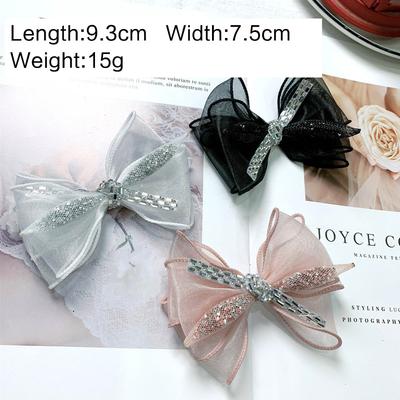 DIY Rhinestone Yarn Bow Bow-knot Bridal Wedding Party Shoes Accessories For High Heels Flats Slipper Shoe Decorations Flower
