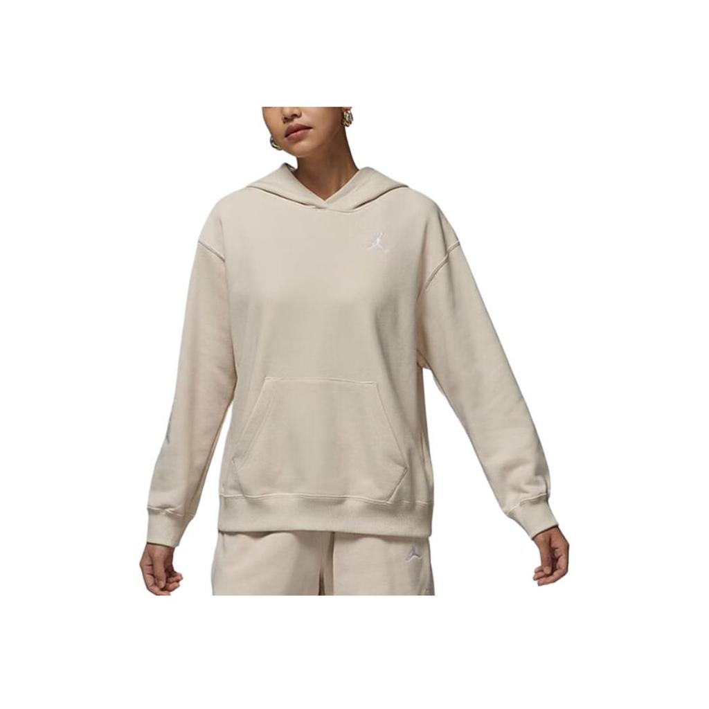 Jordan As W J Brk Flc Ft Po 24 Loose Knit Hooded Sweatshirt Women Sweatshirt Khaki HJ1347-203