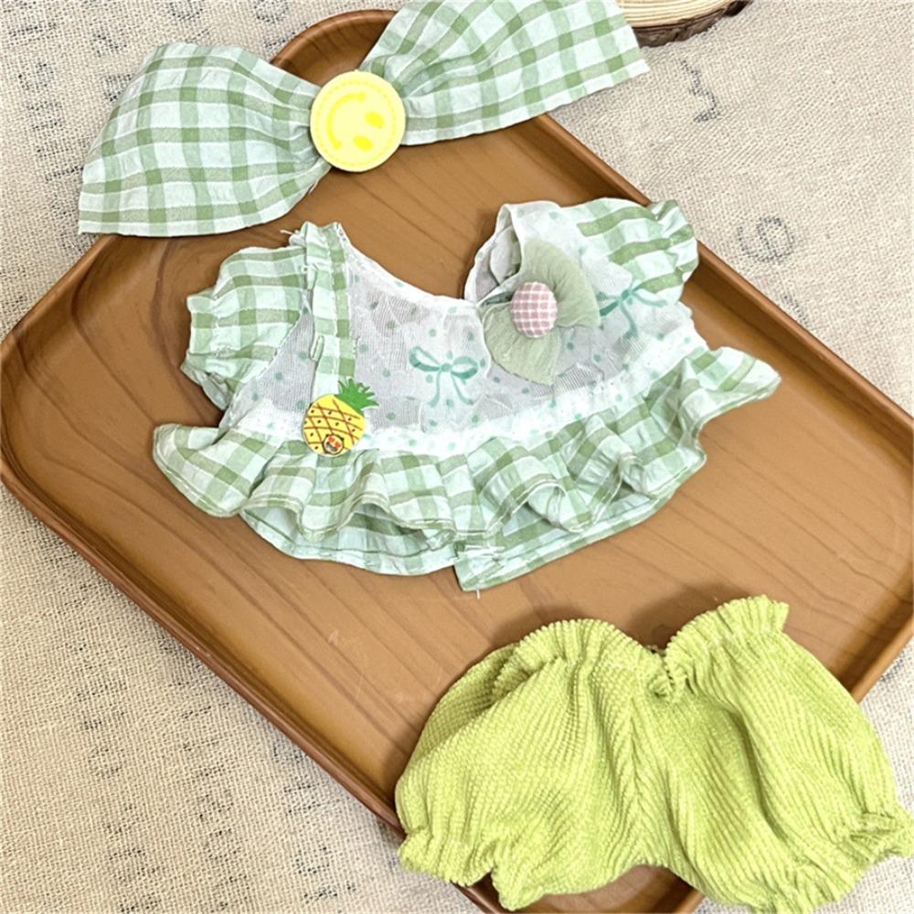 20cm New Cute Bunny Cotton Clothes Cos Gift Handmade Princess Dress Bow DIY Accessories