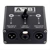 2 in 1 Out or 1 in 2 Out XLR Balanced Audio Source Switcher Manual 2 Male 1 Female for Mic Sound Card Mixer