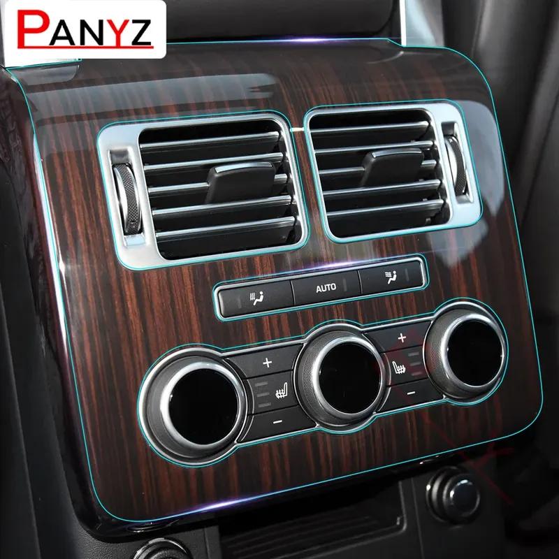 Car Interior Transparent TPU Film Console Panel Decor Protective Vinyl Wrap Sticker for Land Rover Range Rover SWB 2013-2017