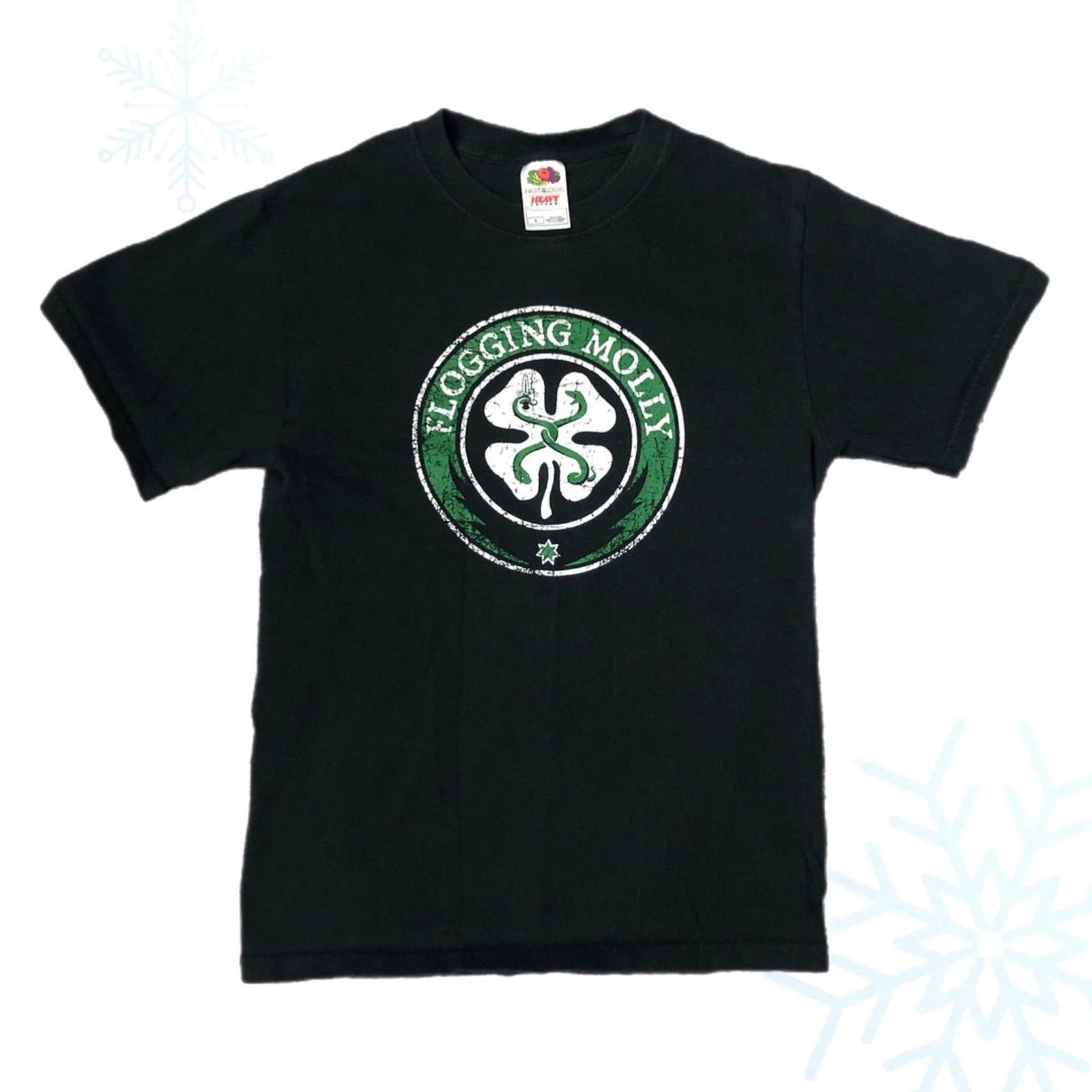 Vintage Flogging Molly Irish Celtic Punk Band 2003 T-Shirt Small Black 2XL