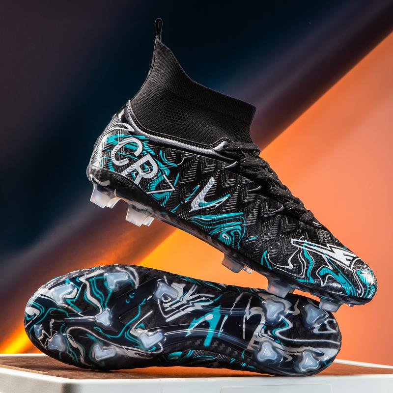 Scarpe da Calcio Sportive da Uomo Fg/Ag Chiodi Lunghi per Adulti Prato Artificiale Scarpe Durevoli Specifiche per l'Allenamento Scarpe Alte Scarpe Antiscivolo