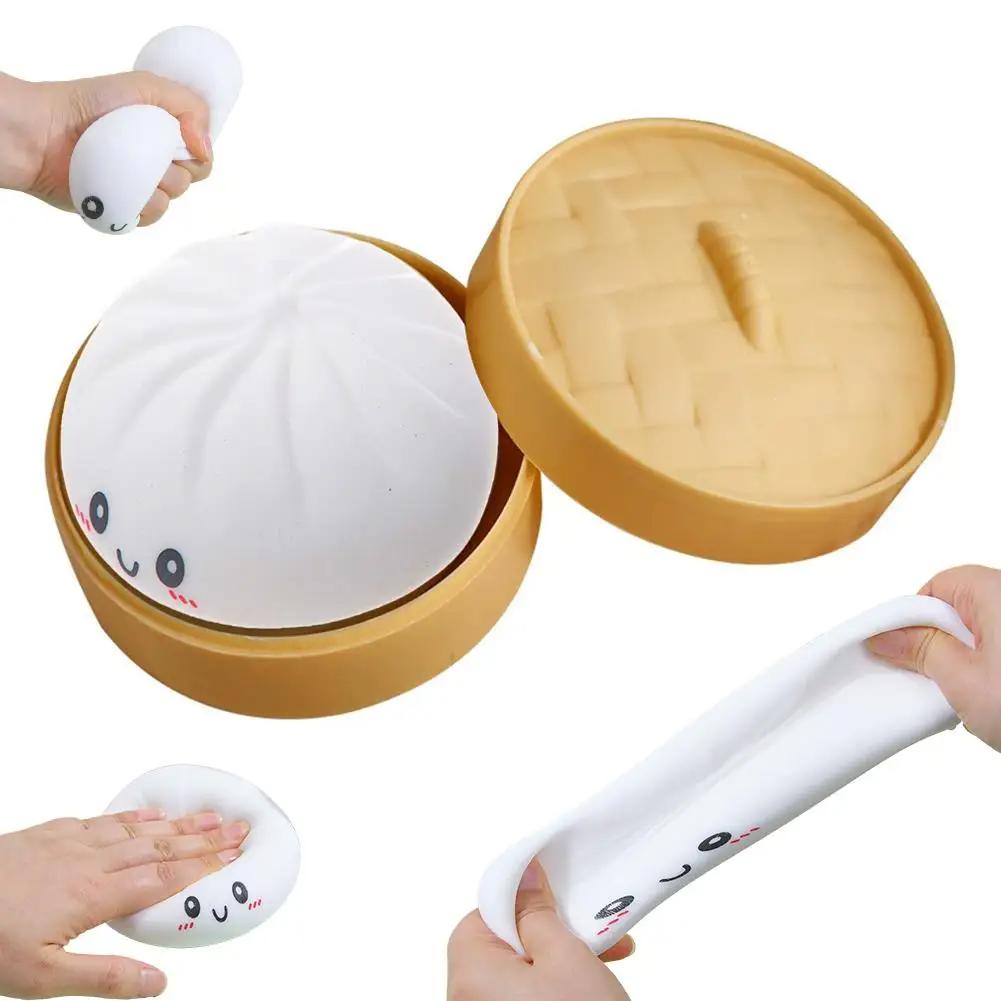 Palline Antistress Morbide Colorate a Forma di Raviolo Riutilizzabili Basso Rimbalzo Giocattoli Decompressione Palla di Plastilina Decorazione Unica per la Casa Regali