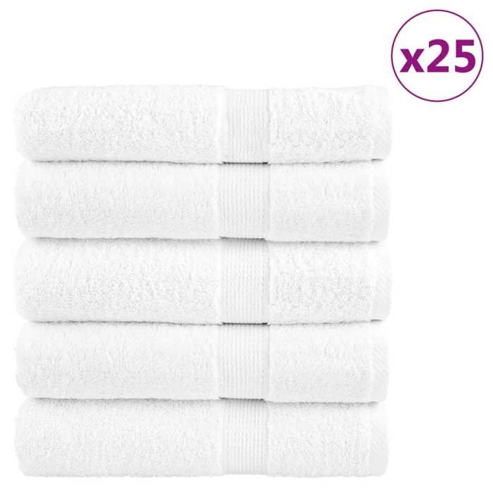 VidaXL Serviettes de Douche de Qualité Supérieure 25 pcs, Draps de Bain, Serviettes d'Invité, Serviettes de Salle de Bain 137131