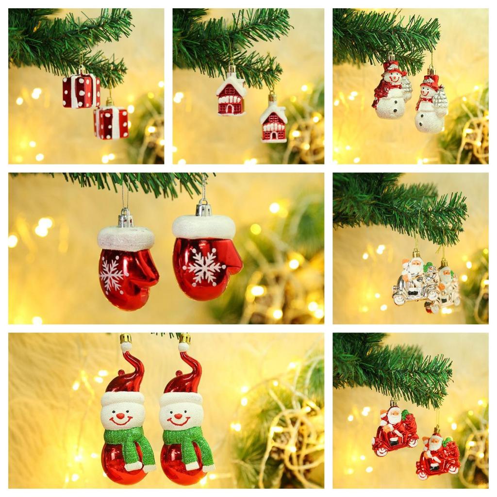 2pcs/set Christmas Tree Hanging Ornament Red White Candy Cane Pendant Navidad Home Xmas Gifts New Year Christmas Decor 2025
