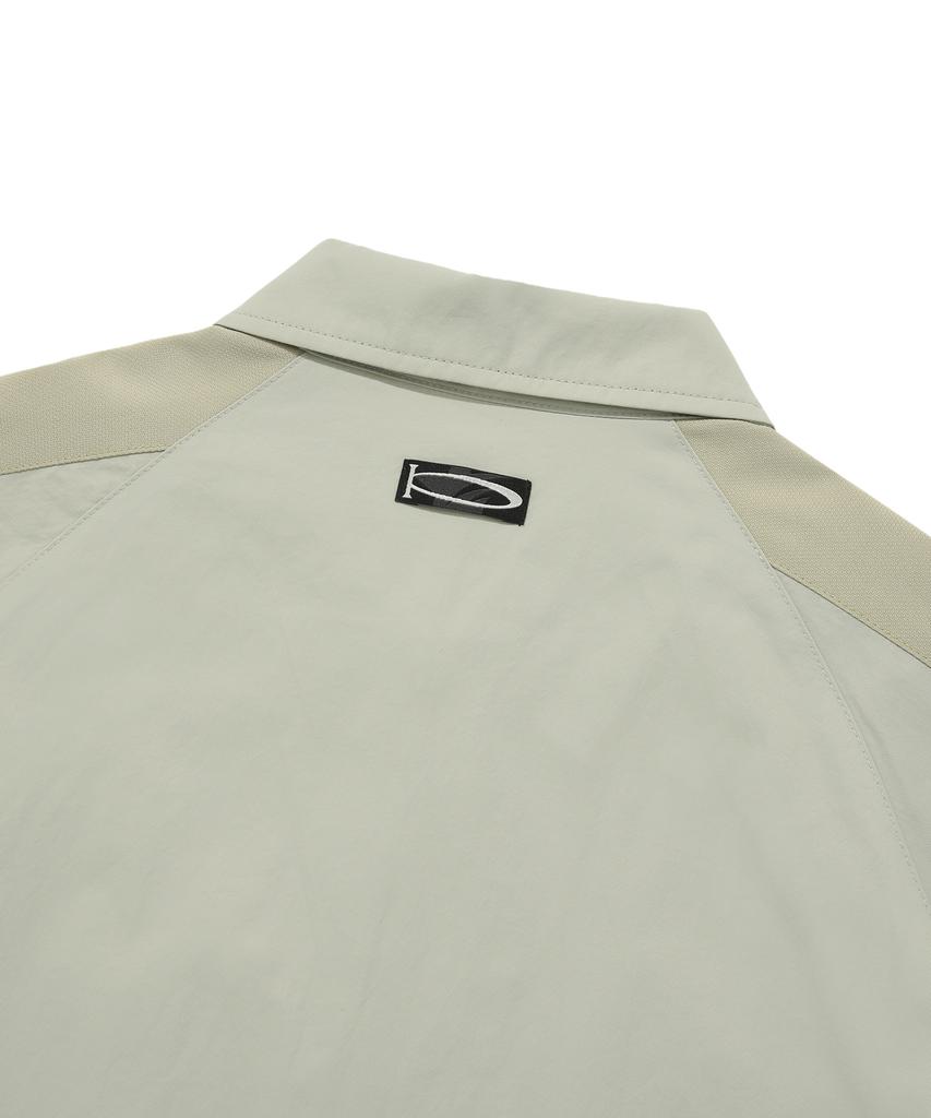 Physical Department Colorblock Curve Trucker Jacket Greige