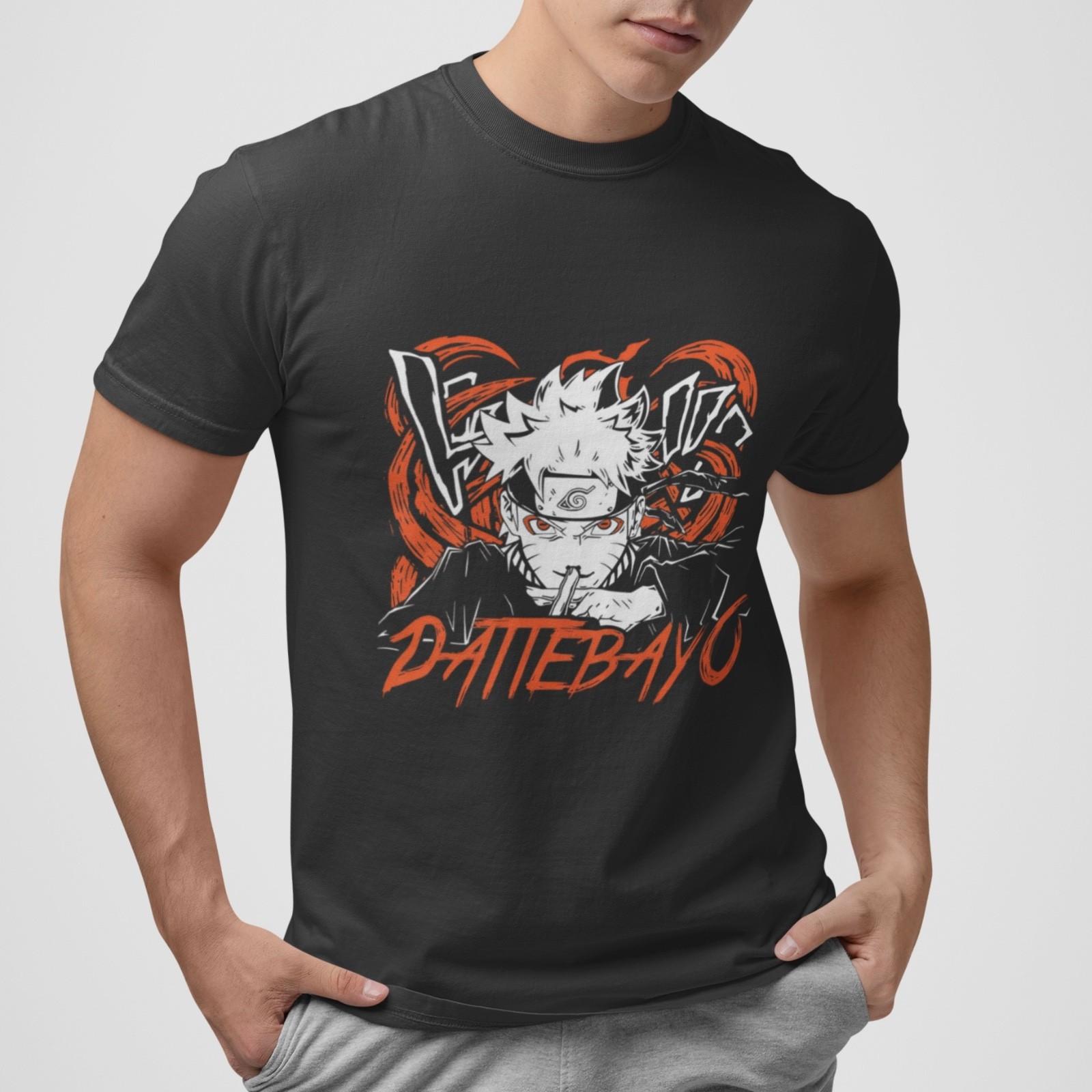 Anime Ninja T-Shirt Dattebayo Graphic Tee Cool Streetwear Unisex Casual Top XXXXL