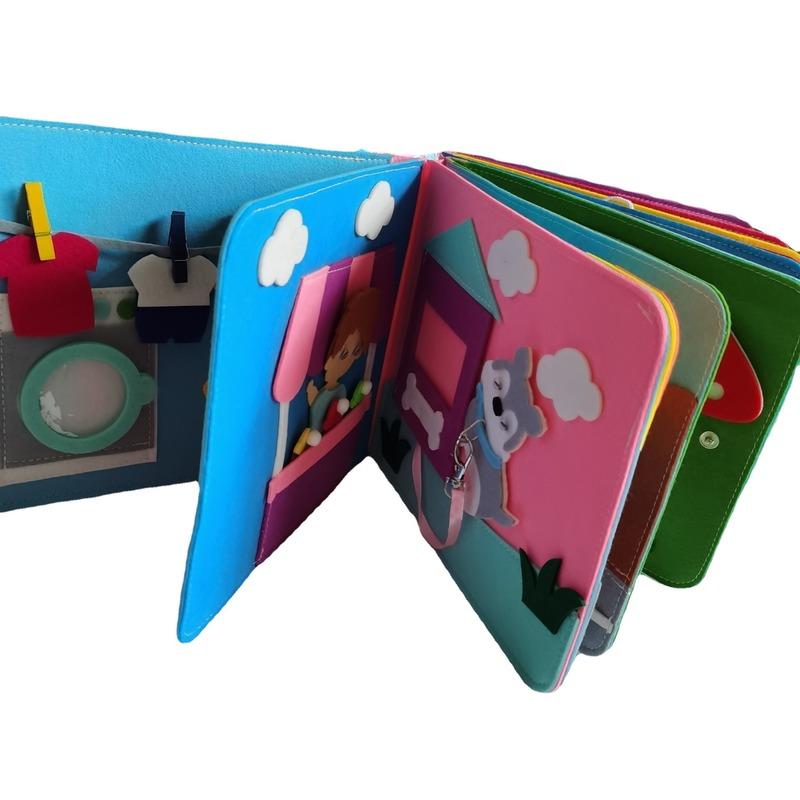 3D Toddlers Story Early Learning Cloth Book Baby Cloth Parent-child Interactive Knowledge Developing Toys