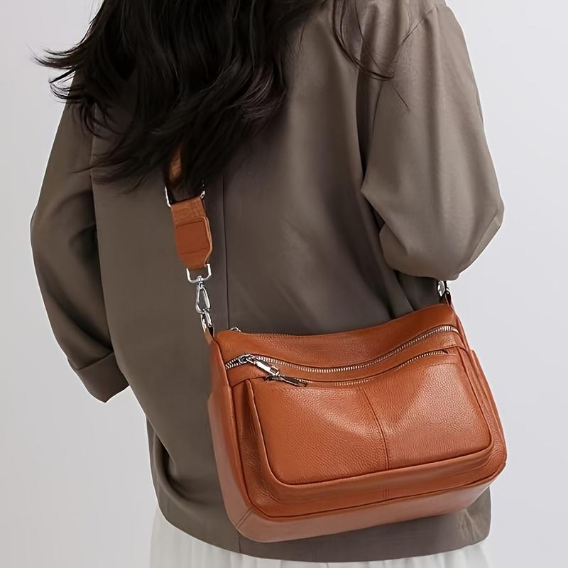 Ledertaschen Echtes Leder Mehrfachfach Umhänge-/Schultertasche für Damen