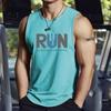 Summer New Fashionable Design Printed Sleeveless T-shirt for Men's Fitness Training Basketball Vest Loose Quick Drying Top