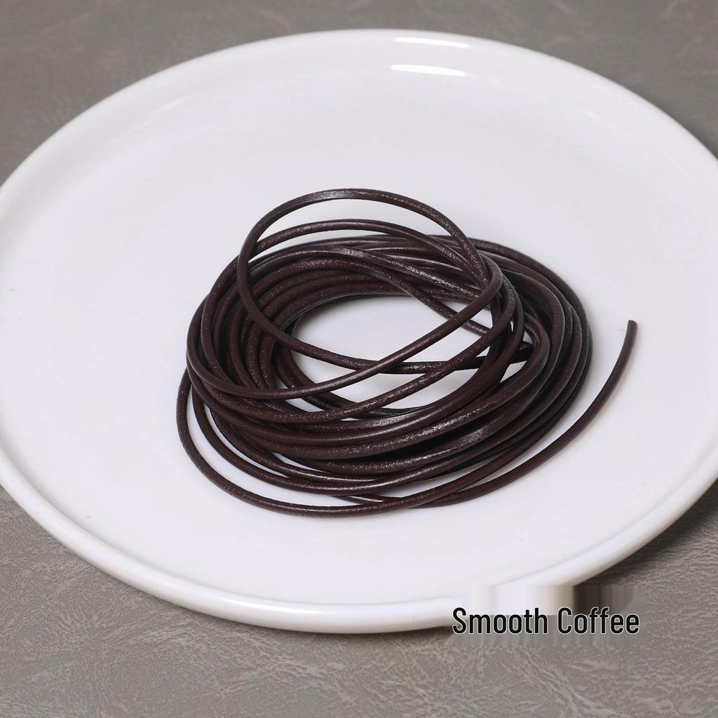 3MM Colored Leather Cord for DIY Jewelry: Round Leather Strip for Bracelet and Necklace Crafting