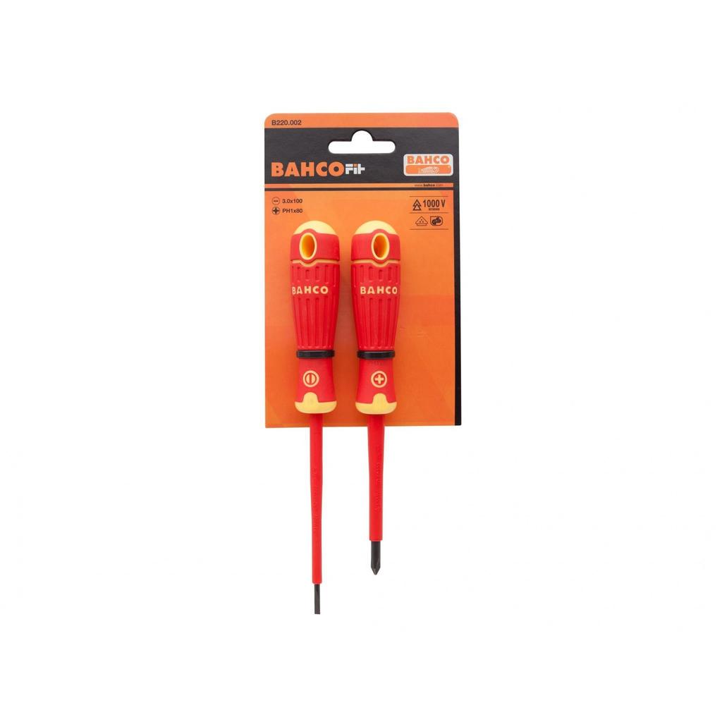 Bahco B220.002 Bahcofit Insulated Screwdriver Set, 2 Piece